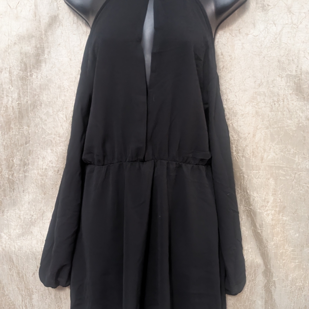 Elegant Black Halter Dress